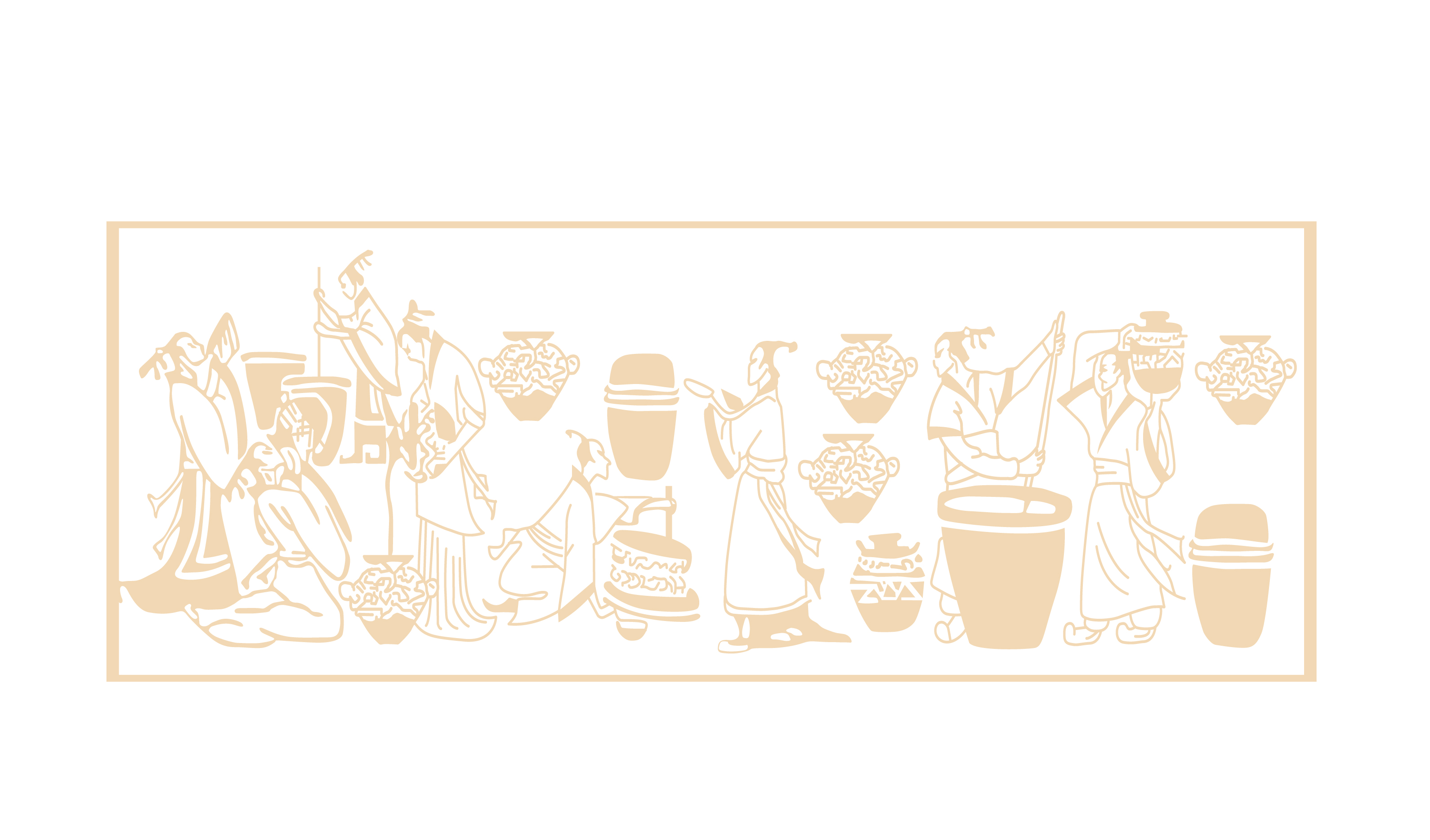 酿酒工艺图 古代人物 矢量图 白酒包装素材